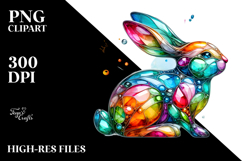 Abstract Shiny Colorful Bunny Made of JPEG Product Image 2