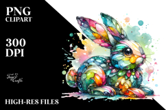 Abstract Shiny Colorful Bunny Made of JPEG Product Image 2