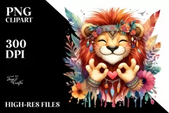 Vibrant Lion Love Sign Clipart Product Image 3