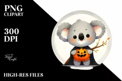 Cute Baby Koala Clipart PNG Product Image 1
