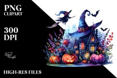 Simple Halloween Scenery Witch | Sublimation | Clipart Product Image 3