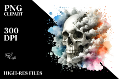 Skull Splashes White Background PNG Product Image 2