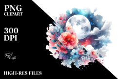 Vibrant Moon Clouds Abstract Product Image 2