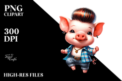 Vibrant Dancing Pig PNG Product Image 2