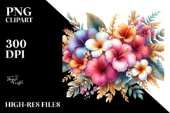 Colorful Hawayan Flowers PNG Product Image 2