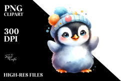 Energetic Baby Penguin PNG Product Image 2