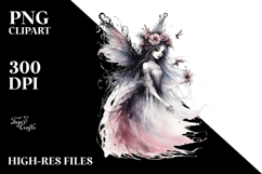 Washed Gothic Fairy Watercolor PNG Product Image 2