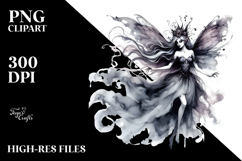 Washed Gothic Fairy Watercolor PNG Product Image 2