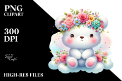 Cartoon-Style Watercolor Bear, Transparent PNG Product Image 2