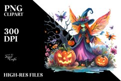 Simple Halloween Scenery Fairy | Sublimation | Clipart Product Image 1