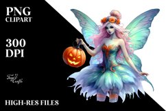 Fairy Dressed for Halloween Pumpkins | Sublimation | Clipart Product Image 3