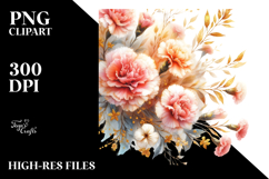 Washed Watercolor Vibrant with Carnation Gold | Clipart Product Image 2