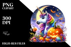Unicorn Dressed for Halloween | Sublimation | Clipart Product Image 3