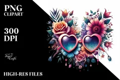 Detailed Sunglasses Heart PNG Product Image 2