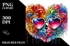 Detailed Sunglasses Heart PNG Product Image 2