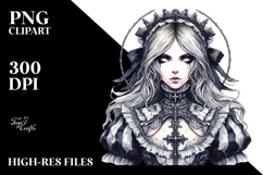 Detailed Gothic Girl PNG Product Image 2