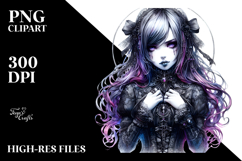 Detailed Gothic Girl PNG Product Image 2