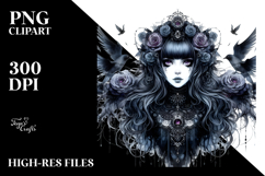 Detailed Gothic Girl PNG Product Image 2