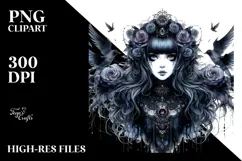 Detailed Gothic Girl PNG Product Image 2
