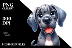 Watercolor Cute Cartoon Great Dane Product Image 2