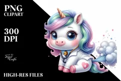 Baby Unicorn Equipped for Doctor | Sublimation Clipart Product Image 3