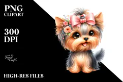 Happy Yorkshire Terrier Clipart, Transparent PNG Product Image 2