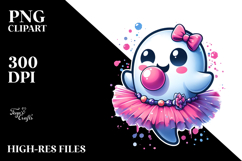 Chibi-Style Ghost with Tutu PNG Product Image 2