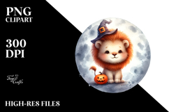 Cute Halloween Baby Lion PNG Product Image 2