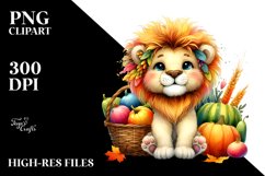 Colorful Lion with Autumn Vegetables | Sublimation | Product Image 3