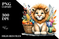 Colorful Lion with Autumn Vegetables | Sublimation | Product Image 3