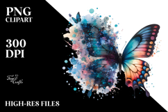 Butterfly with Splashes, Transparent PNG Product Image 2
