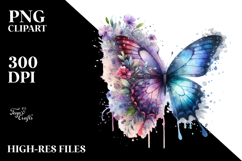 Splashing Butterfly PNG Product Image 2