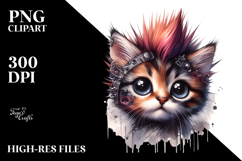 Expressive Baby Kitten, Sublimation PNG Product Image 2
