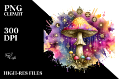 Magical Mushroom Tarot, Vibrant PNG Product Image 2