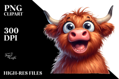 Funny Expressive Cow PNG Product Image 2