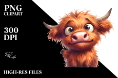Funny Expressive Cow PNG Product Image 2