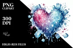 Heart Made of Ice PNG Product Image 2