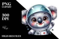 Energetic Baby Koala, Sublimation PNG Product Image 2