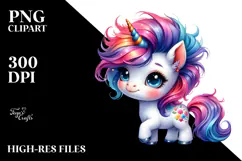 Cute Baby Unicorn PNG Product Image 2