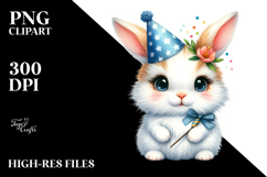 Party Hat Baby Rabbit PNG Product Image 2