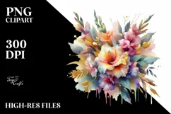 Vibrant Gladiolus Bouquet PNG Product Image 2