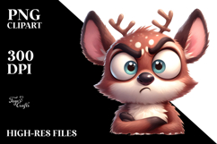 Silly Cartoon Deer PNG Product Image 2