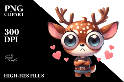 Silly Cartoon Deer PNG Product Image 2