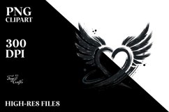 Colorful Wings Heart PNG Product Image 2