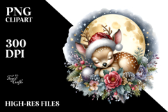 Baby Deer Sleeping on Moon for Christmass Product Image 2