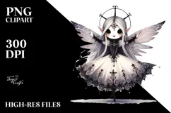 Excited Gothic Fairy, PNG Product Image 2