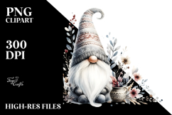 Washed Watercolor Boho Gnome PNG Product Image 2
