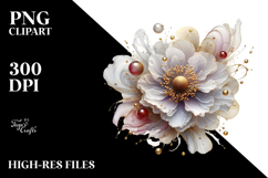 Shiny Anemone Abstract PNG Product Image 2