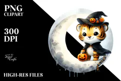 Cute Baby Tiger Halloween PNG Product Image 2