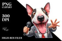 Enthusiastic Bull Terrier PNG Product Image 2